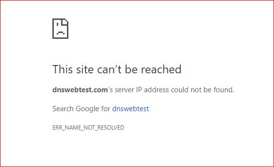 Error Page "IP Address Not Found"