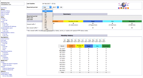 gif showing options to view stats