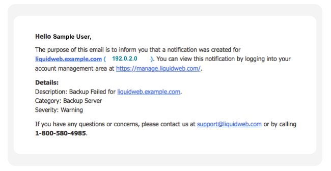 warning email example
