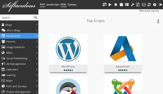 softaculous home page