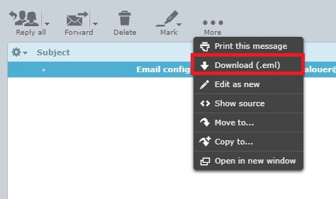 Emails in cPanel Webmail