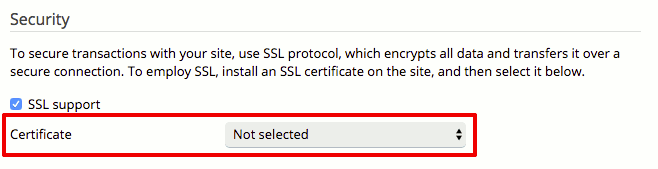 gif showing certificate selected