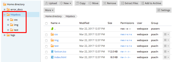 file tree highlighted on left