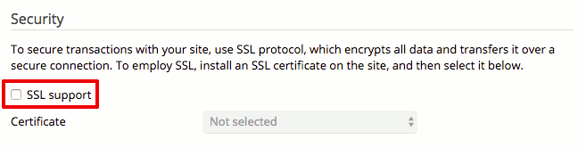 gif showing ssl support checked
