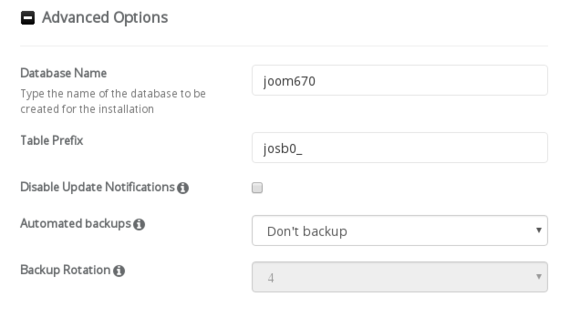 advanced settings interface