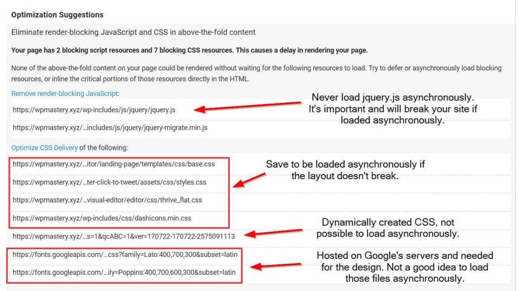 optimization suggestions