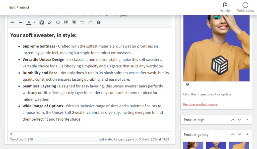 seo product description