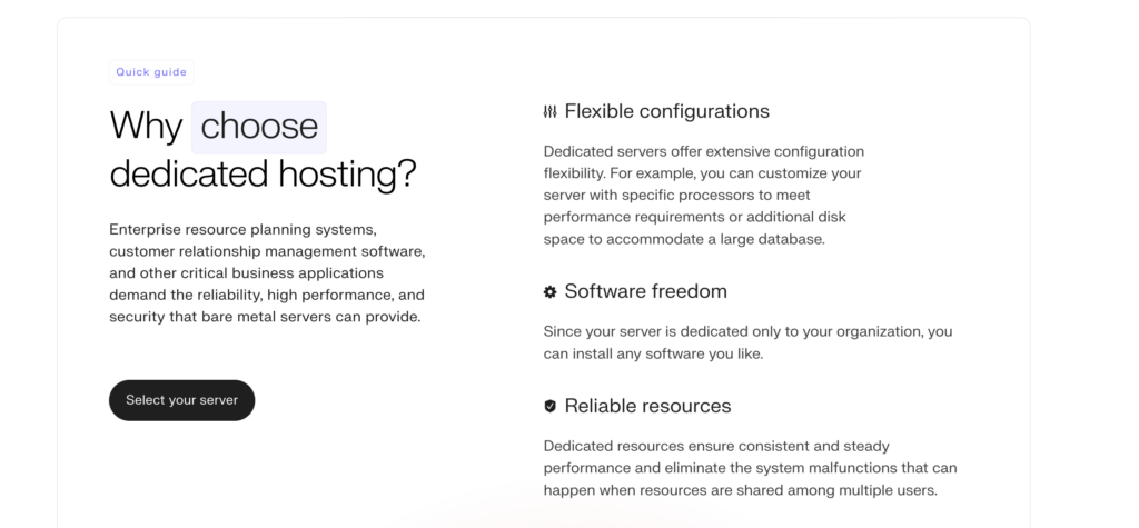 How you can customize your hardware, software, and operating system with Liquid Web. 