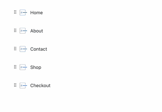 Dragging and Nesting Links