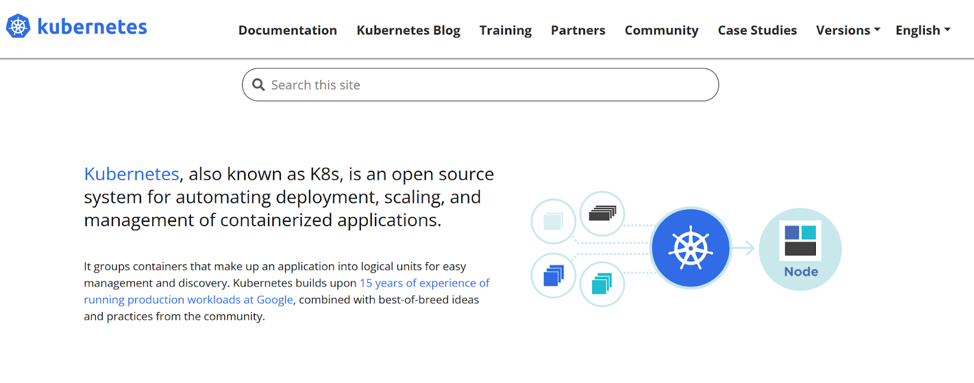 The Kubernetes homepage