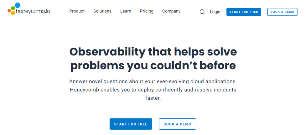 Honeycomb’s homepage.