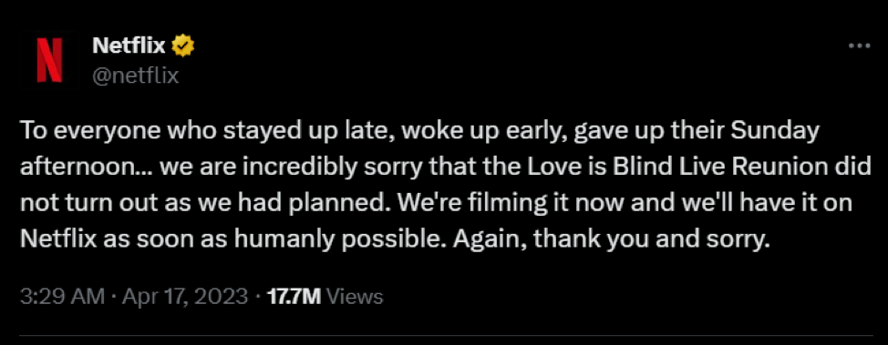 Netflix apologizes after its famous website crash. 