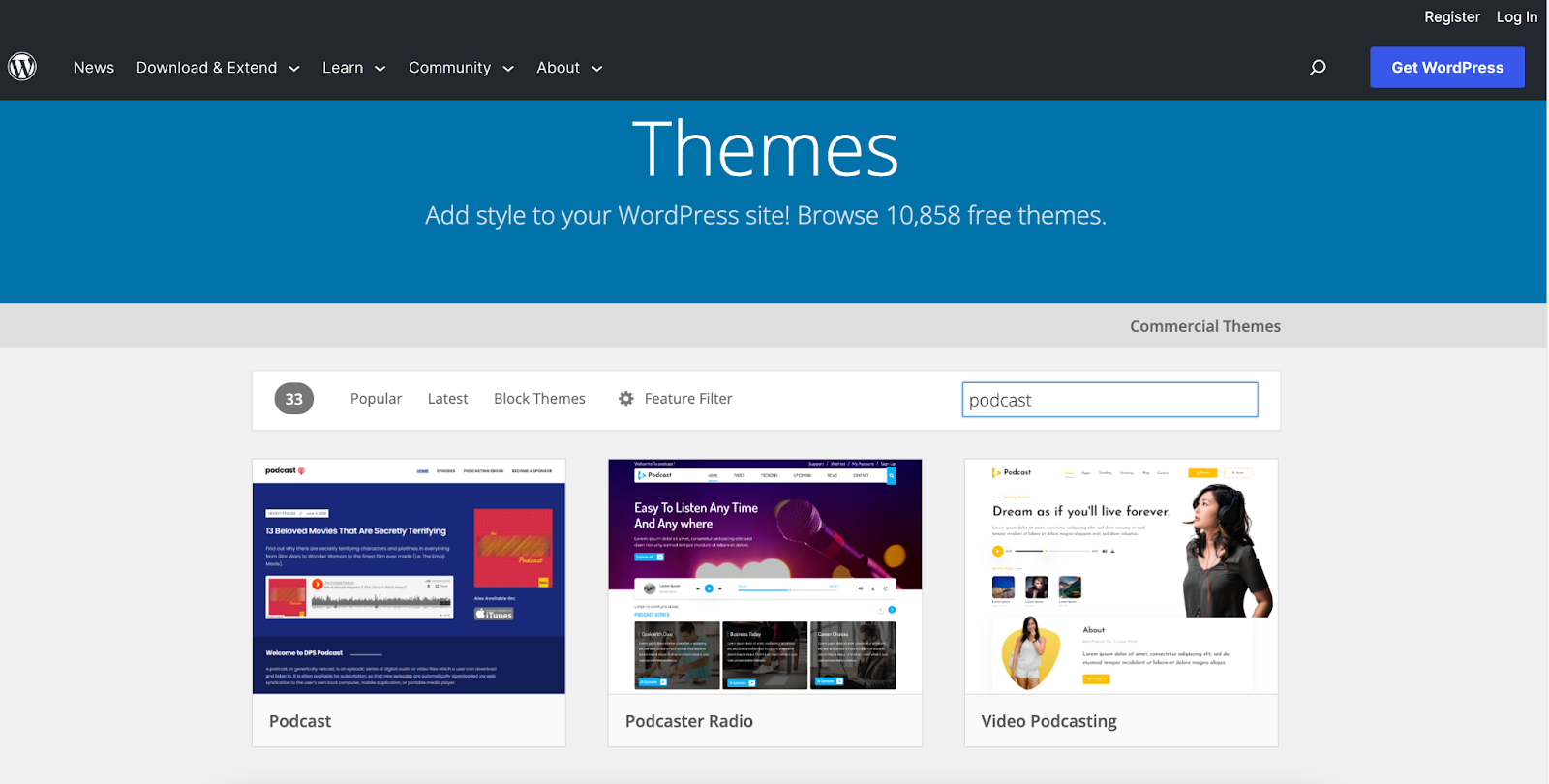 Choose a dedicated podcast theme that is responsive and includes podcast-specific functionalities. 