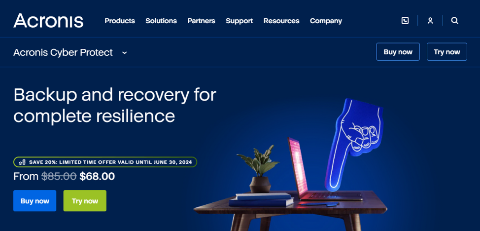 Acronis Cyber Backups is one recovery option.