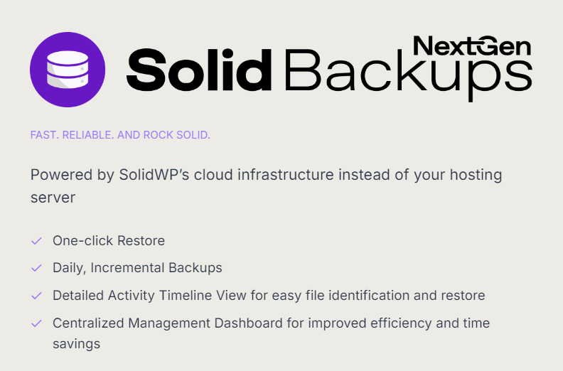 Solid Backups � NextGen homepage