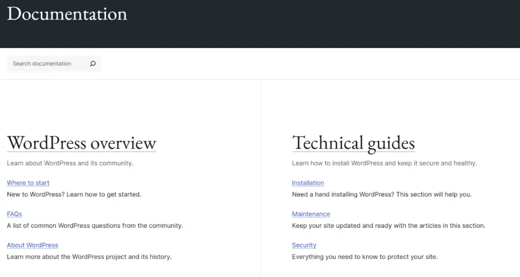 wordpress easy enterprise documentation