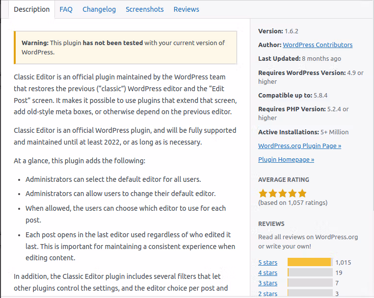 wordpress plugin description