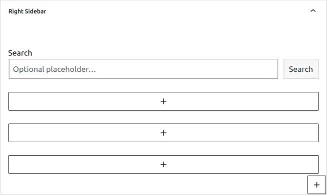 wordpress widget area