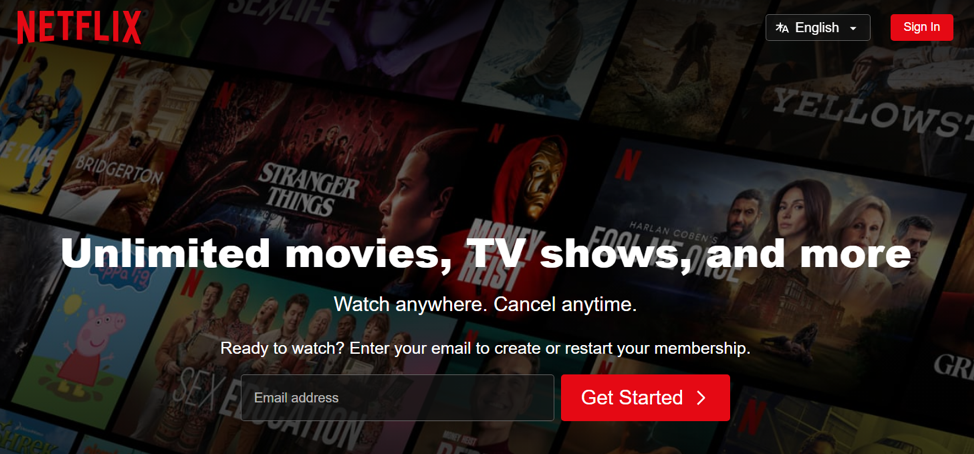 Netflix uses the cloud to serve its customers. 