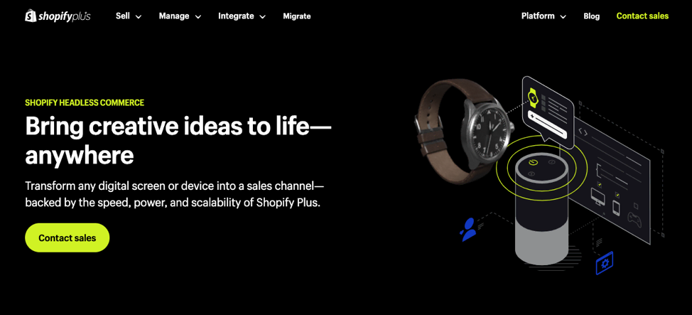 Shopify headless commerce supports storefront customizations and unique experiences