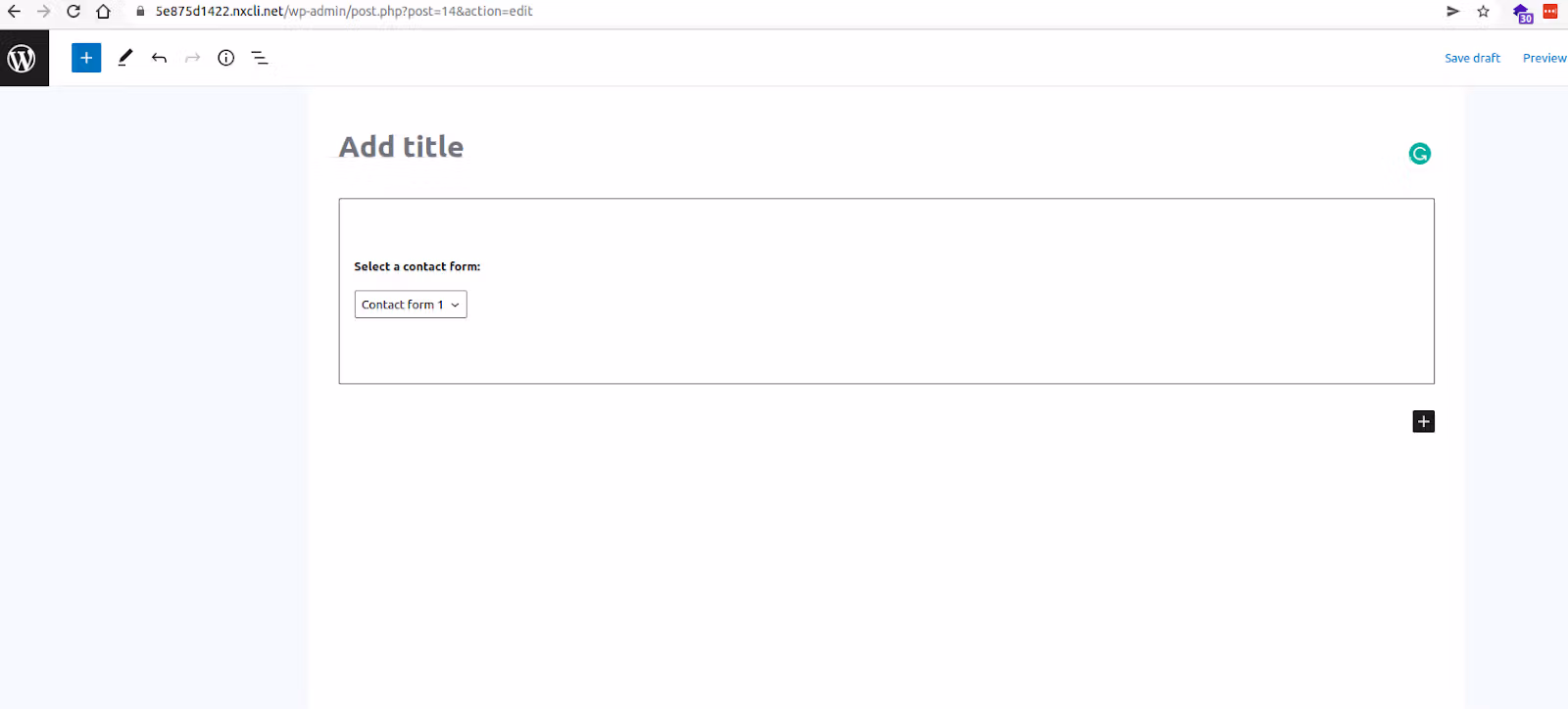 Using Contact Form 7 shortcodes in the editor
