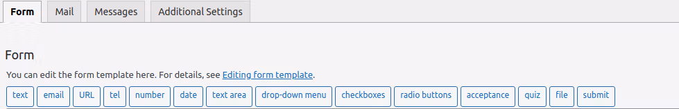 wp contact form tags