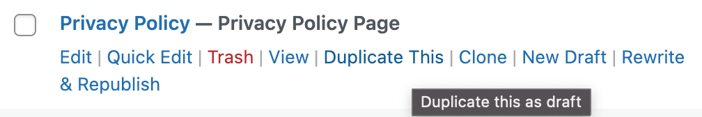 Duplicate this option in Pages