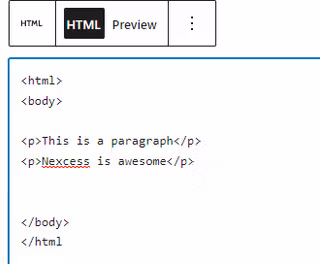 preview html block wp