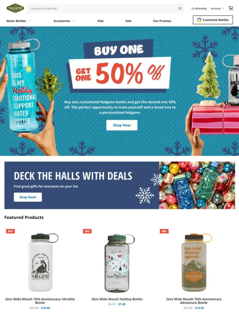 Nalgene’s homepage.