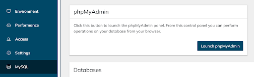phpmyadmin screenshot