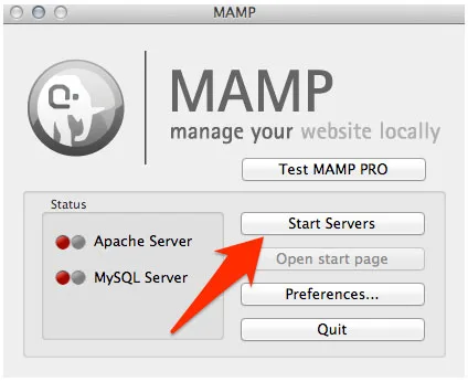 mamp start servers
