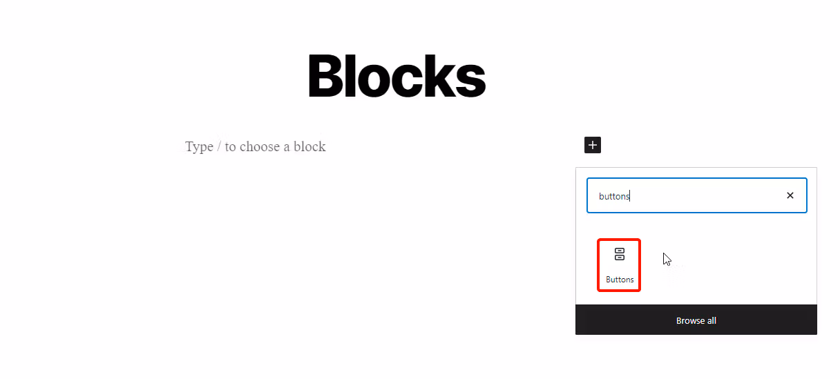 choose button block wp