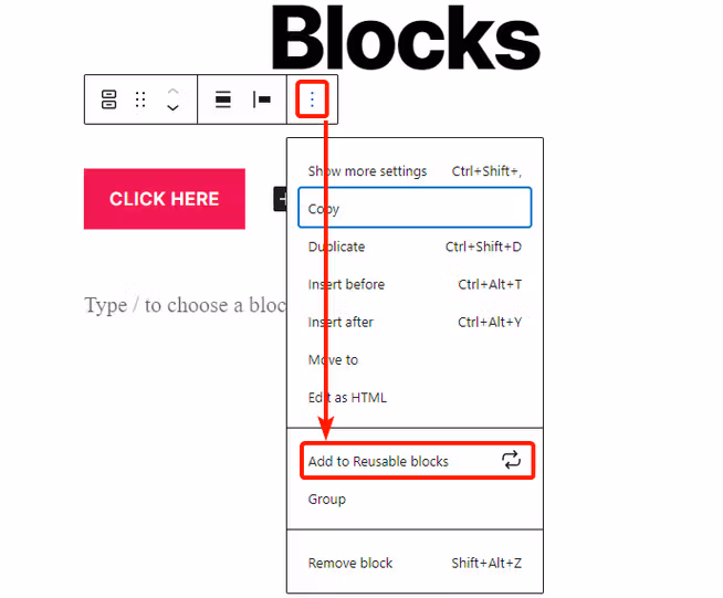 add to reusable blocks wp