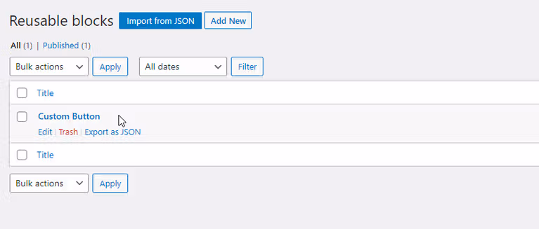 wp reusable blocks library