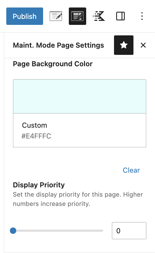 Background settings