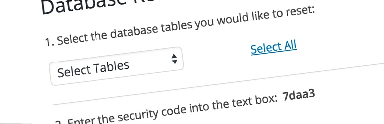 database plugin database reset