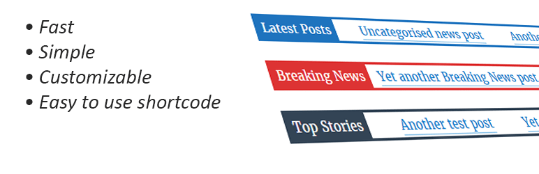 pj news ticker plugin