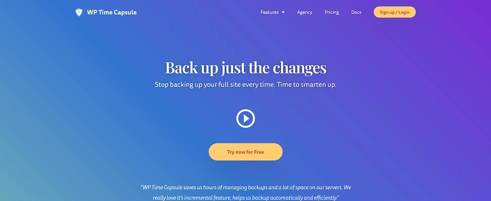 wp backup plugins wp time capsule