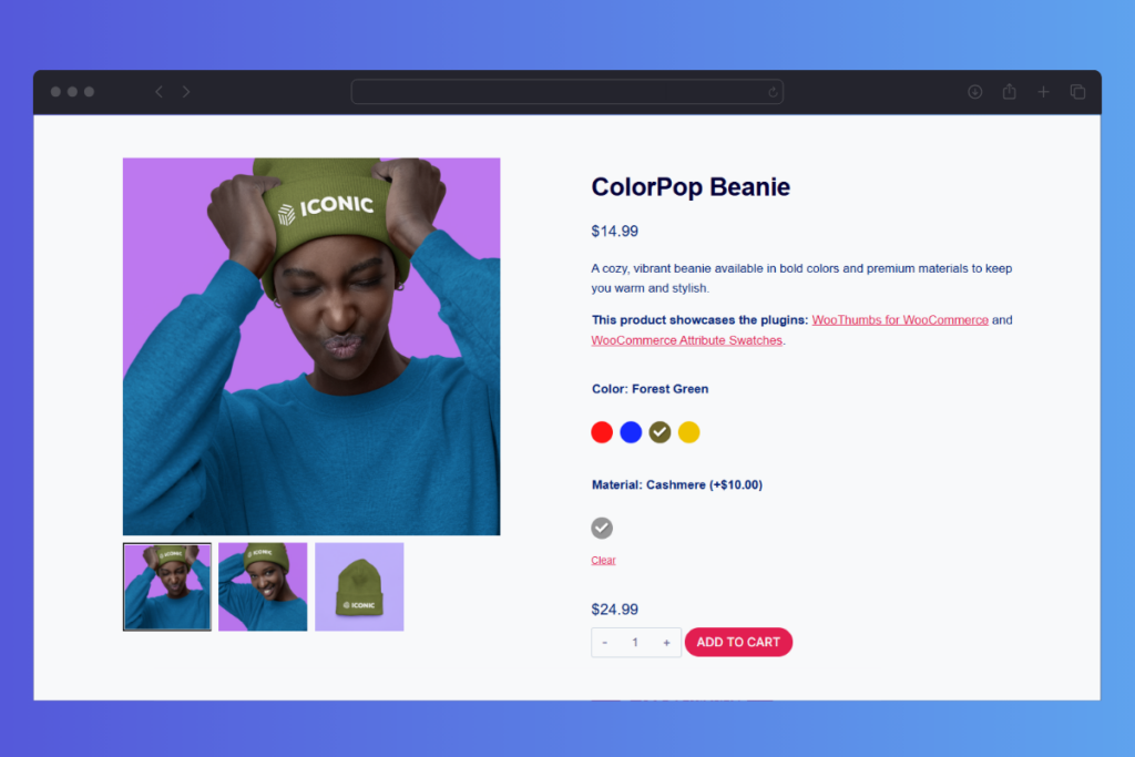 WooCommerce Attribute Swatches additional fee