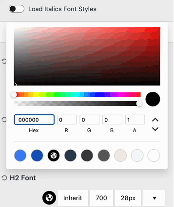 Font Settings