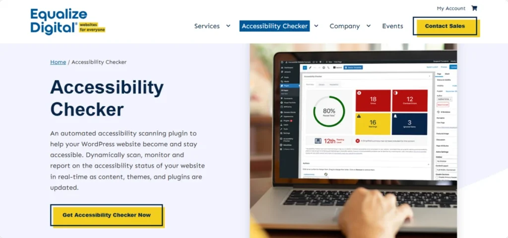 The Accessibility Checker plugin’s homepage.