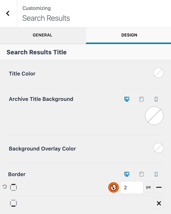 Search Results Title