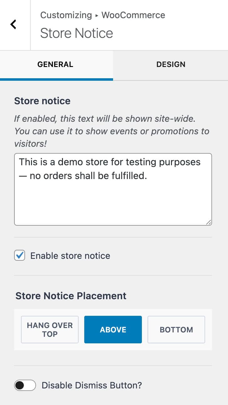 Store Notice