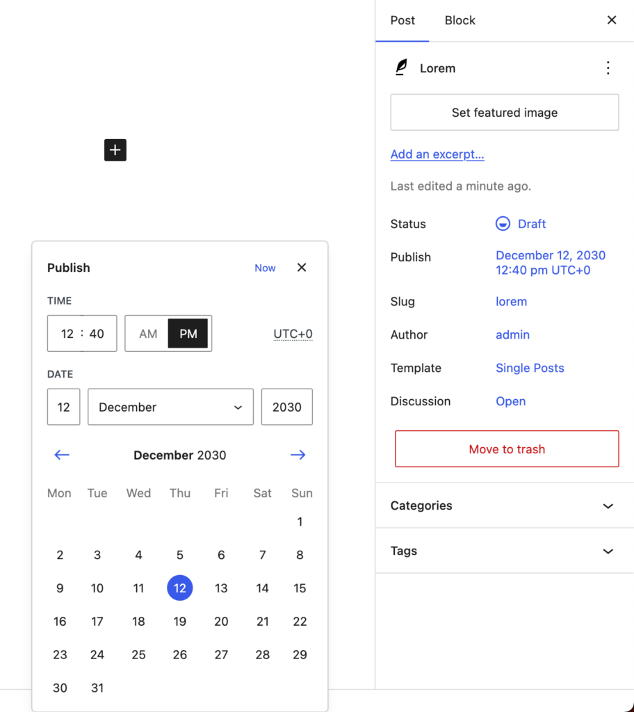 Scheduling your WordPress blog in advance