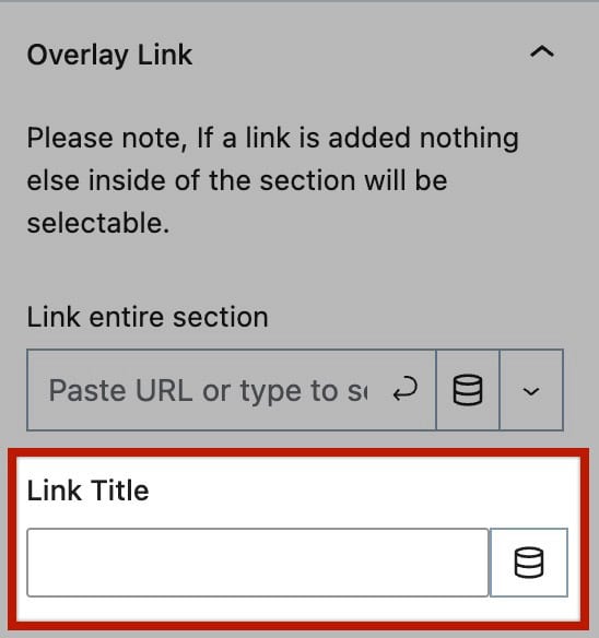 Overlay Link Title