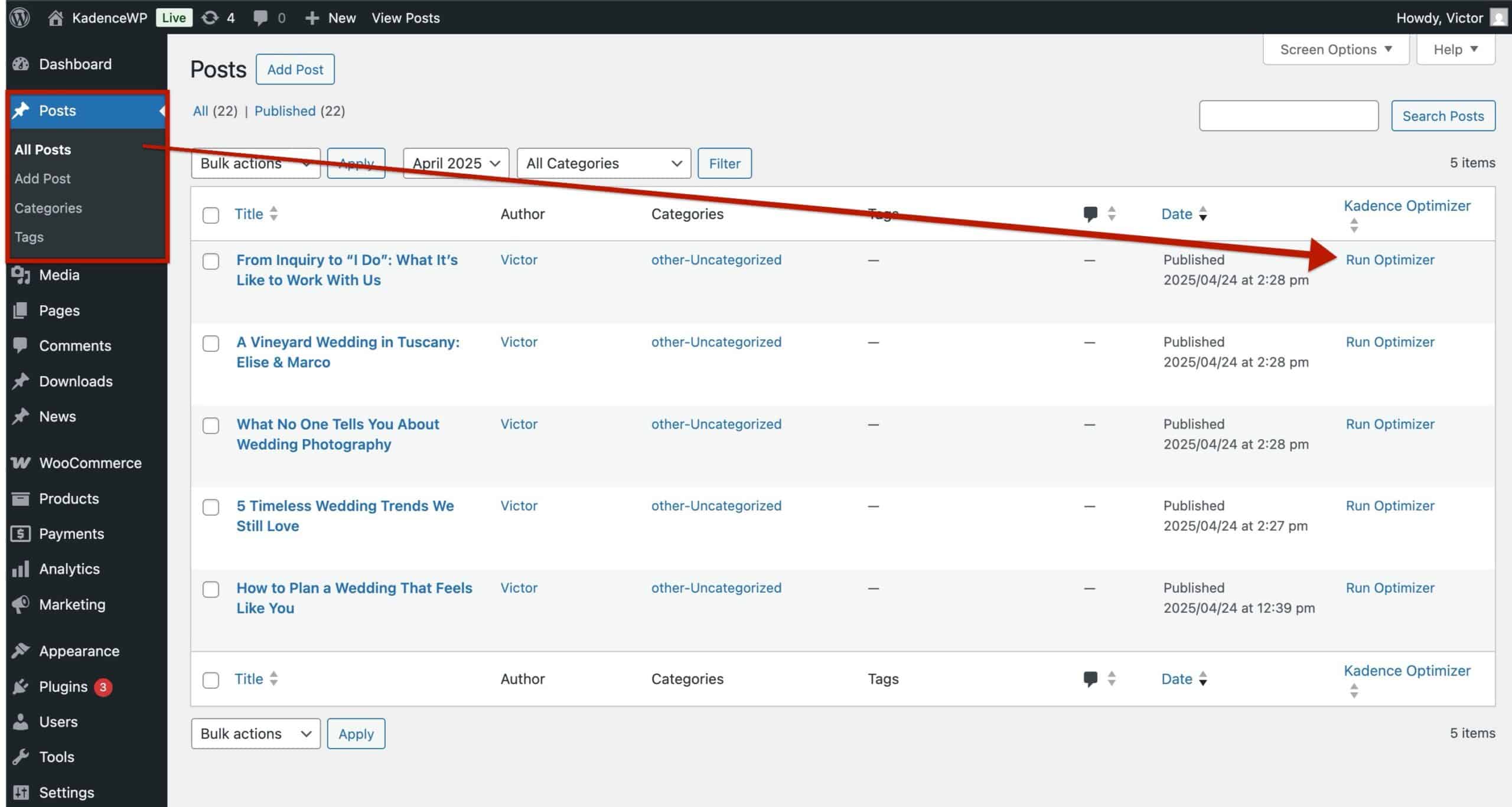 Posts Example