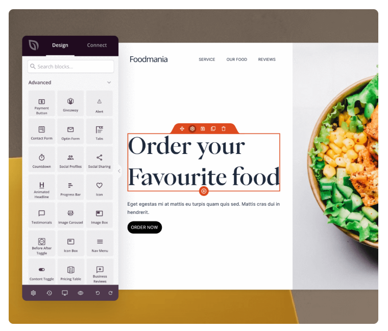 SeedProd page builder interface