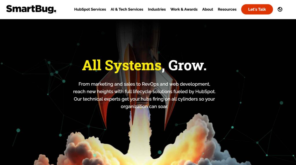 SmartBug home page snapshot