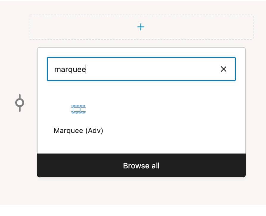 Adding a Marquee Block