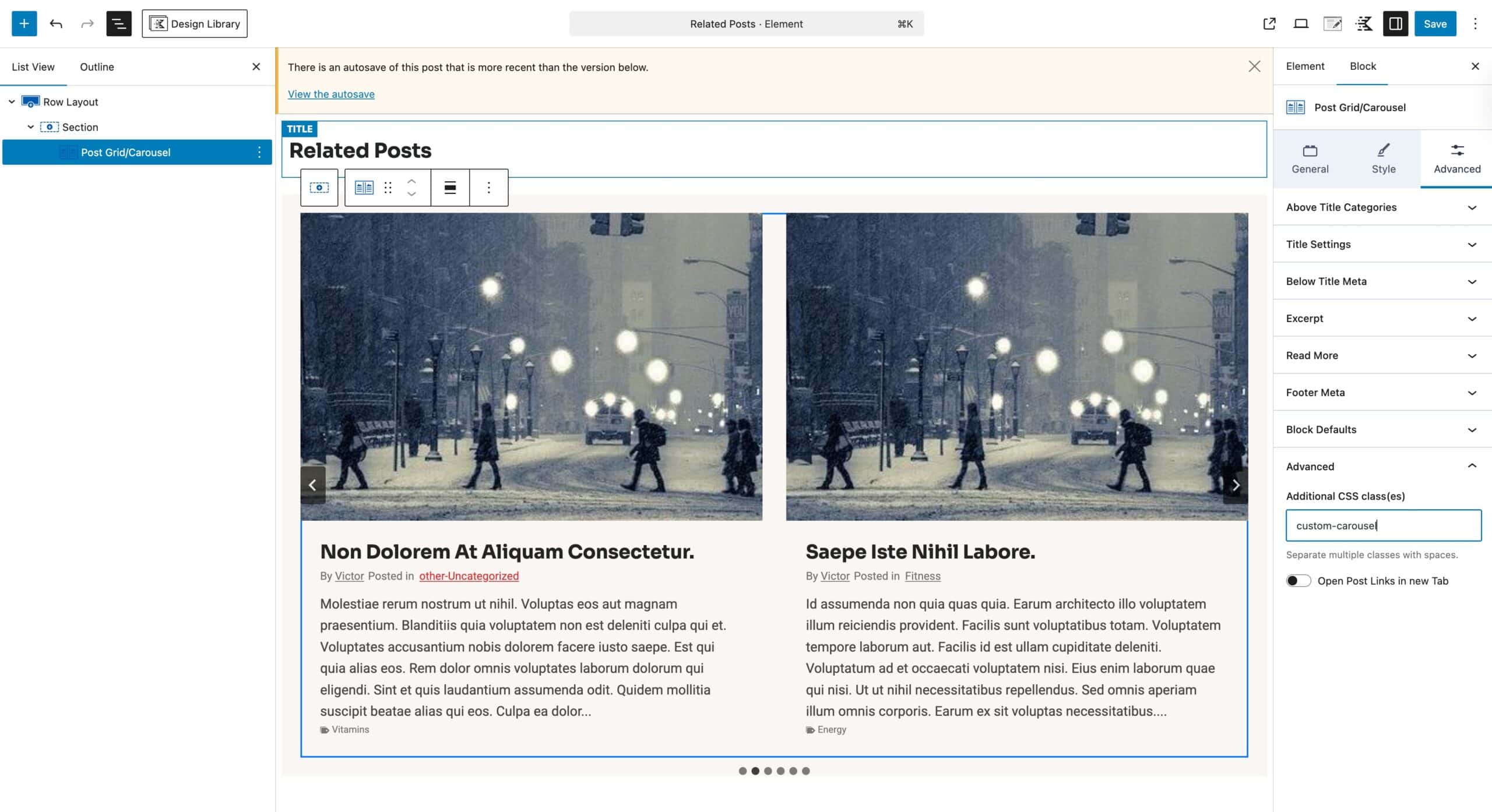Custom CSS Class